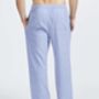 Men's Staffordshire Blue Flannel Pyjama Trousers, thumbnail 2 of 5