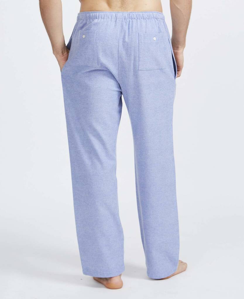 Men's Staffordshire Blue Flannel Pyjama Trousers By BRITISH BOXERS ...