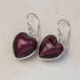 Murano Glass And Silver Heart Earring, thumbnail 6 of 12