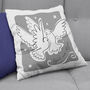 Personalised Matisse Doves Cut Out Cushion, thumbnail 5 of 7