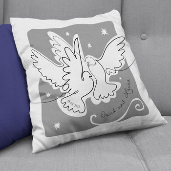 Personalised Matisse Doves Cut Out Cushion, 5 of 7