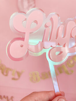 Personalised Name Cake Topper For Birthday Cake, 2 of 3