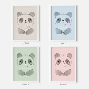Cute Panda Bear Personalised Name Print, 11 of 11