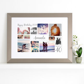 Personalised 40th Birthday Photo Collage, 8 of 12