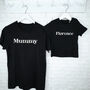 Polka Dot Personalised Matching Mum And Daughter T Shirt Set, thumbnail 1 of 6