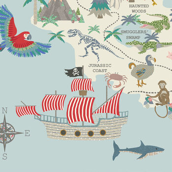 Pirate Treasure Map Print For Children, 7 of 8