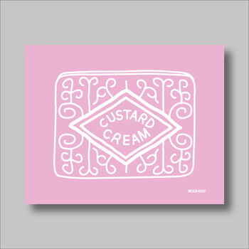Custard Cream Biscuit Print Four Colour Options, 6 of 9