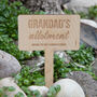 Personalised Solid Cherry Wood Allotment Sign, thumbnail 1 of 8