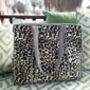 Tote Bag Cotton Leopard Print Quilted Beach Bag, thumbnail 6 of 6