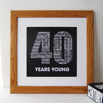Personalised 40th Birthday Print, 2 of 2