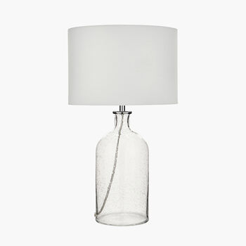 Clear Bubble Glass Table Lamp With Shade, 2 of 8