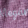 Personalised Dusty Pink Honeycomb Blanket For Baby, thumbnail 2 of 7