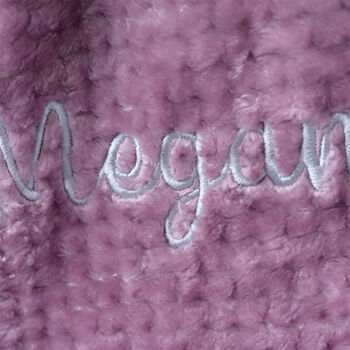 Personalised Dusty Pink Honeycomb Blanket For Baby, 2 of 7