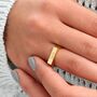 Personalised Gold Or Silver Rectangular Bar Signet Ring, thumbnail 2 of 8