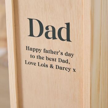 Personalised Blue Checkered Father's Day Drinks Box, 2 of 3