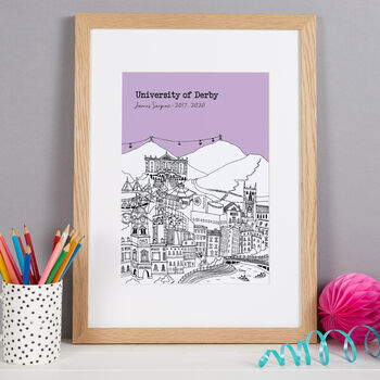 Personalised Derby Graduation Gift Print, 4 of 9