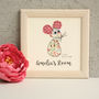 Personalised Baby Mouse Embroidered Framed Artwork, thumbnail 2 of 9
