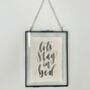 'Let's Stay In Bed' A5 Brush Calligraphy Print, thumbnail 1 of 1