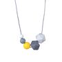 Mustard And Grey Silicone Statement Necklace, thumbnail 2 of 5