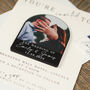 Modern Acrylic Photo Wedding Invitation Magnet, thumbnail 3 of 5