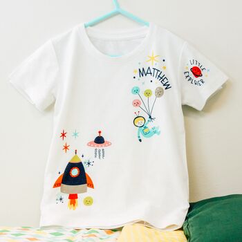 Children's Personalised Space Explorer T Shirt, 9 of 11