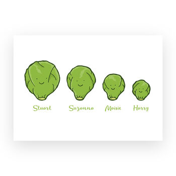 Brussel Sprout Family Print, 6 of 6