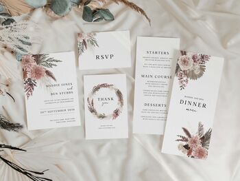 Blush Boho Gatefold Wedding Invitations, 5 of 5