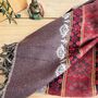 Handwoven Brown Boho Recycled Cotton Throw Blanket, thumbnail 4 of 11