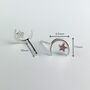 Sterling Silver Crescent Moon And Star Stud Earrings, thumbnail 3 of 5