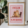 Feliz Navidog, Christmas Dog Art Print, thumbnail 9 of 12