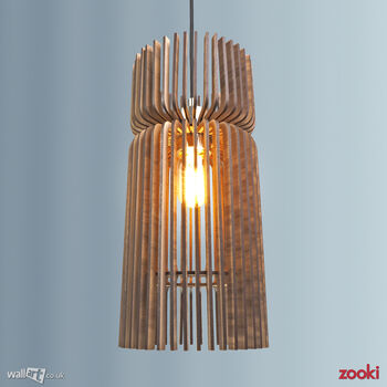 Zooki 13 'Saga' Wooden Pendant Light, 3 of 9