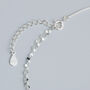 Sterling Silver Double Chain Pearl Anklet, thumbnail 3 of 4