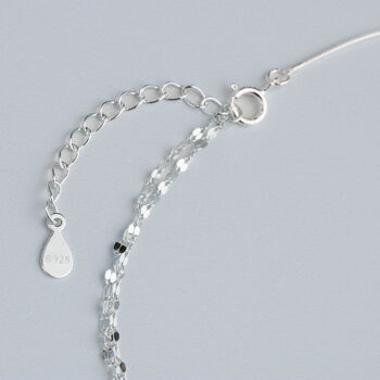 Sterling Silver Double Chain Pearl Anklet, 3 of 4