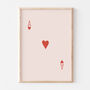 Ace Of Hearts Deck Of Cards Print Poster, thumbnail 2 of 7