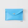 Blue Leather Coin And Card Envelope Purse, thumbnail 5 of 8
