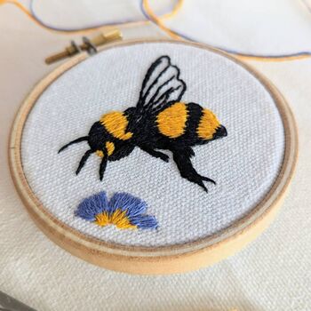 Mini Bee Embroidery Kit, 2 of 3