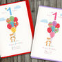 First Birthday Or Choose Your Age Bear Card, thumbnail 1 of 7