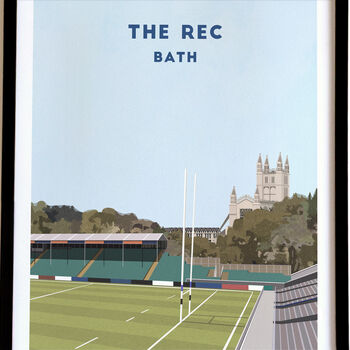 The Rec Bath Rugby Stadium Art Print Gift, 2 of 8