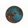 Copper Wall Clock With Verdigris Patina – 300 Mm Diameter, thumbnail 2 of 4