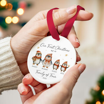 Personalised First Christmas Family Ornament 2025, 4 of 7