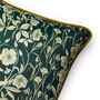 Luxury Velvet Cushion With Piping Spring Forest Green And Gold, thumbnail 4 of 5