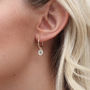 Gold Plated And Mother Of Pearl Charm Hoop Earrings, thumbnail 3 of 7