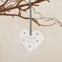 'Forever Loved' Ceramic Heart Decoration Sympathy Gift, thumbnail 2 of 3