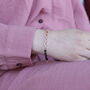Zircon Round Chain Link Beaded Adjustable Bracelet, thumbnail 1 of 7