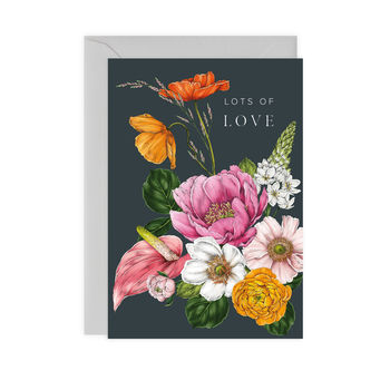 Floral Brights 'Lots Of Love' Botanical Card, 2 of 3