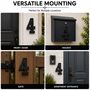 Black Solid Brass House Number Four Plaque, thumbnail 3 of 8