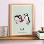 Personalised Puffin Love You Fine Art Print, thumbnail 1 of 4