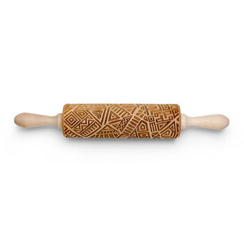 Abstract Three Patterned Embossing Rolling Pin, 2 of 4