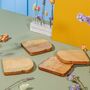 Toast Shaped Wooden Coasters Set, thumbnail 2 of 4
