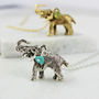 Personalised Elephant Birthstone Necklace, thumbnail 5 of 11